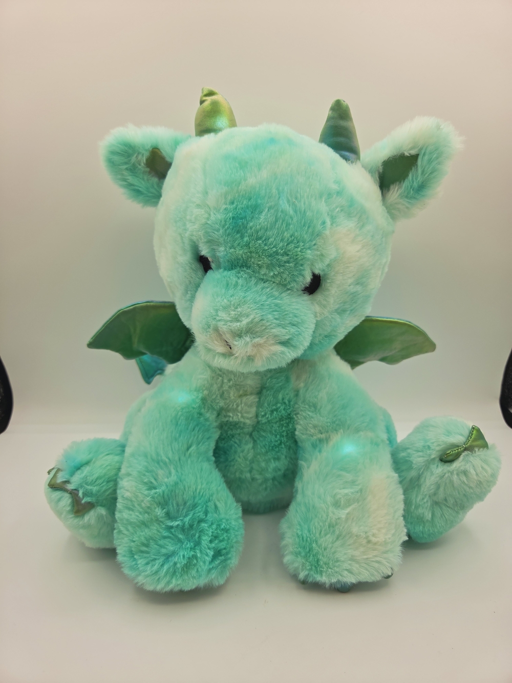 Plush Teal Dragon Stuffed Animal - Soft Toy for Kids W/ Ligths And Sounds